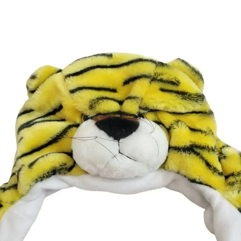 Animal Print Tiger Beanie Hat with scarf mittens
